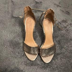 Joie metallic leather strappy heels